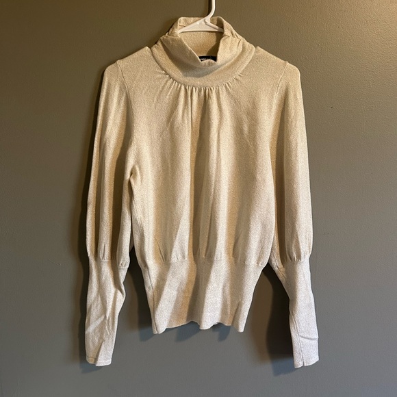 Express Sweaters - Express gold shimmer turtleneck